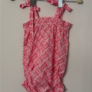 TBBC Rosey Romper in Bal Harbour Basketweave